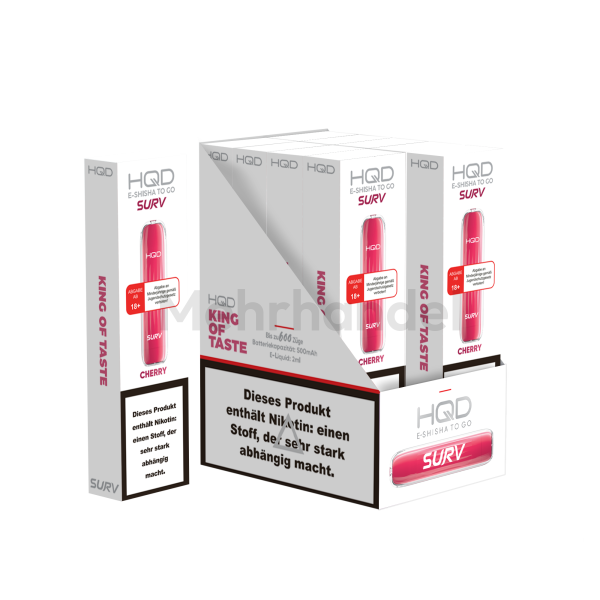HQD SURV Einweg Vape - Cherry - 20 mg/ml