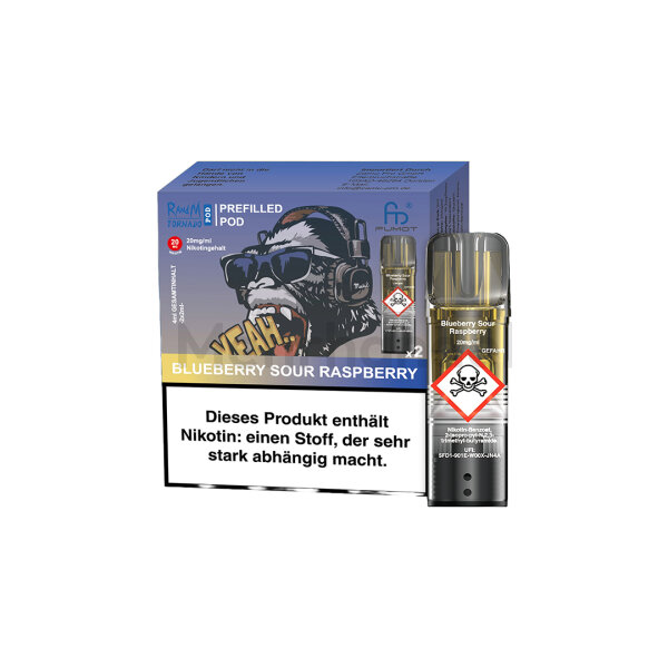 RandM Tornado Pods - Blueberry Sour Raspberry - 2er