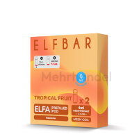 Elfbar Elfa Pods - Tropical Fruit - Nikotinfrei 0 mg/ml -...