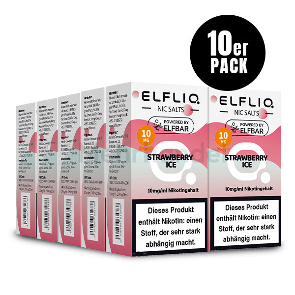 ELFBAR Elfliq Liquid - Strawberry Ice - 10mg/ml