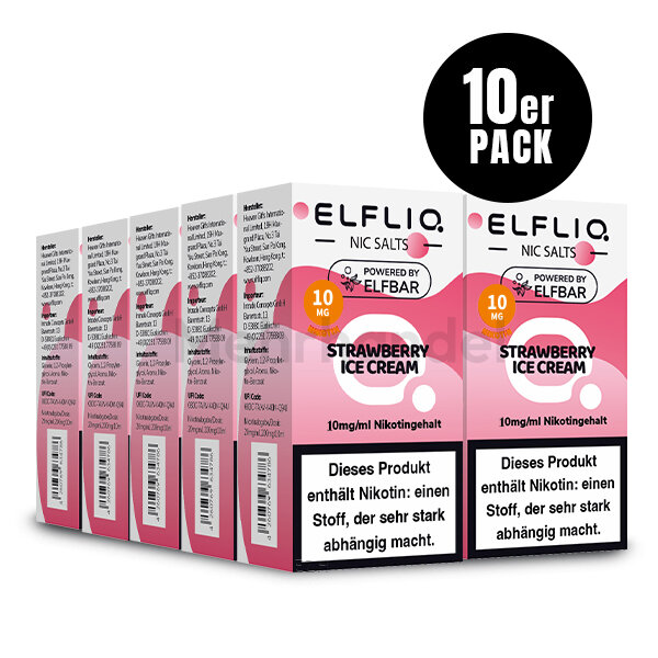 ELFBAR Elfliq Liquid - Strawberry Ice Cream - 10mg/ml