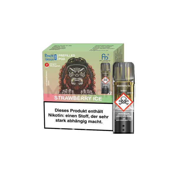 RandM Tornado Pods - Strawberry Ice - 2er