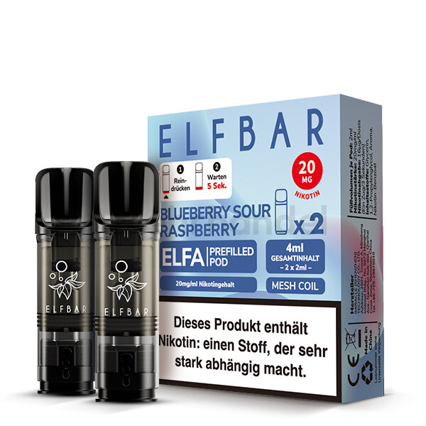 Elfbar Elfa Pods - Blueberry Sour Raspberry - 2er