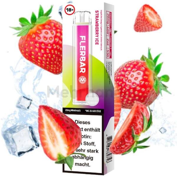 Flerbar Einweg Vape - Strawberry Ice - 20 mg/ml