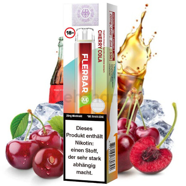 Flerbar Einweg Vape - Cherry Cola - 20 mg/ml