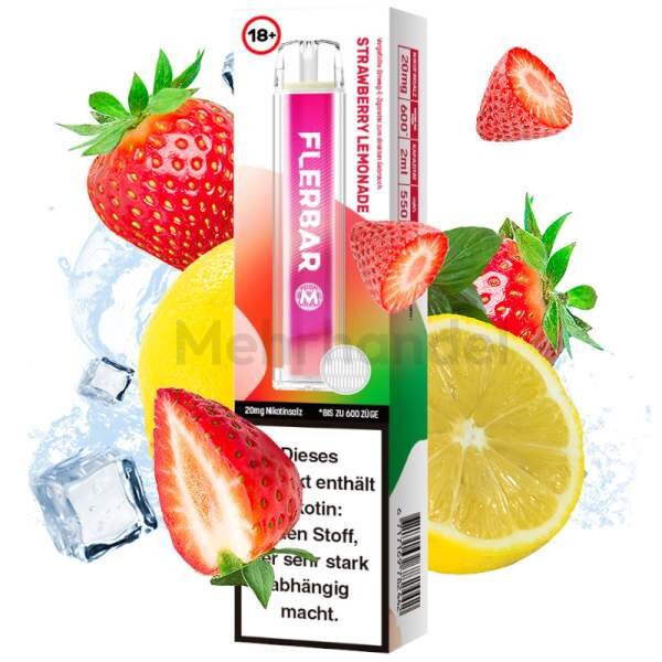 Flerbar Einweg Vape - Strawberry Lemonade - 20 mg/ml