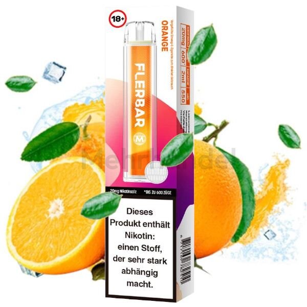 Flerbar Einweg Vape - Orange - 20 mg/ml