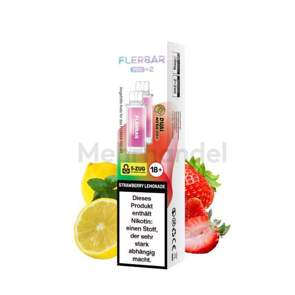 Flerbar Pods - Strawberry Lemonade - 2er