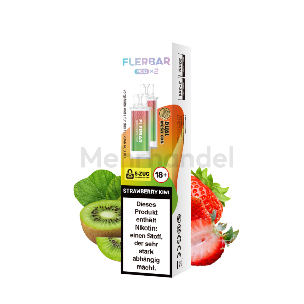 Flerbar Pods - Strawberry Kiwi - 2er