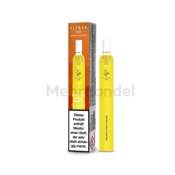 ELFBAR T600 Einweg Vape - Pineapple Peach Mango - 20 mg/ml