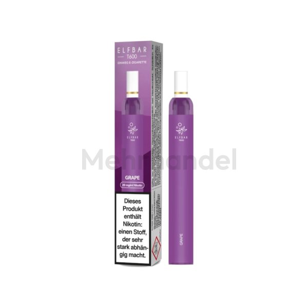 ELFBAR T600 Einweg Vape - Grape - 20 mg/ml