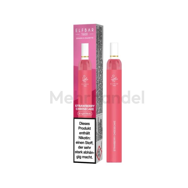 ELFBAR T600 Einweg Vape - Strawberry Cheesecake - 20 mg/ml