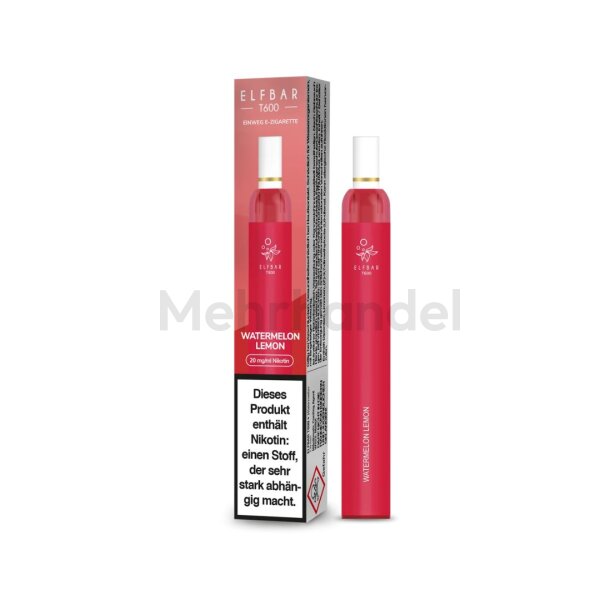 ELFBAR T600 Einweg Vape - Watermelon Lemon - 20 mg/ml