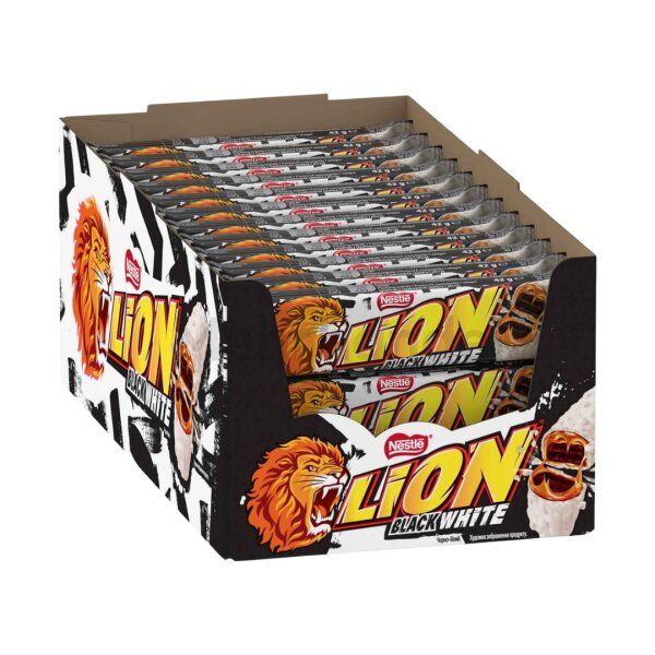 Nestle Lion - Black White Riegel - 24x42g