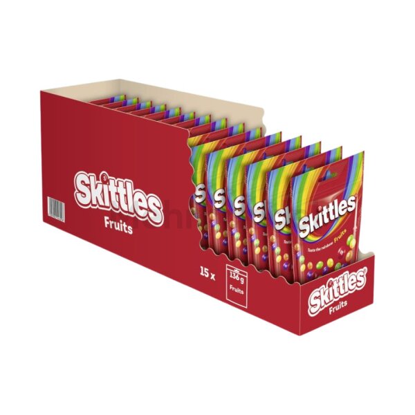 Skittles - Fruits Kaubonbon - 15x136g